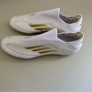 Adidas Gold and White Soccer Cleats